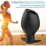 Outgoing Wearing Butt Plug Hollow Peeping Anal Plug With Lid Leakage Prevention Liquid Butt Plug Anal Dilator Vestibular Enema Cleaning Toys Adult Sex Toy(L)