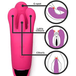 Bang! 10X Triple Motor Rabbit G-Spot Vibrator For Women. Sex Toys For Female Pleasure & Toys For Adults. Premium Silicone Vibrating Stimulator, Waterproof & Rechargeable - Usb Cable Included - Pink
