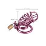 Cock Cage Stainless Steel Man Chastity Cage Chastity Device With Three Different Sized Penis Rings Penis Cage That Exercises The Male Chasity (Purple)