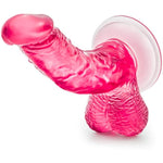 B Yours Sweet N' Hard 8-6 1/2 Inch Soft Realistic Feel Stimulating Curved Dildo - Suction Cup Harness Compatible Easy To Clean Female Male Adult Toys - Sex Toy For Couples - Pink