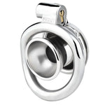 Inverted Chastity Cage Sex Toys Metal Penis Cage With Catheter And Urinal Tray Male Cock Cage With Invisible Lock For Binding Man'S Penis Breathable Stainless Steel Chastity Device (1.77In,B)