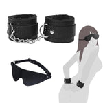 Bondage Restraints Bdsm Kit :Plush Handcuffs And Blindfold Sex Toys?Bondage Harness? Bondage Gear & Accessories Pu Leather Sex Straps Harness Set