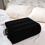 PVC Flocking Inflatable Triangle Pillow Armchair Models Emotional Sex Position Cushion Multifunctional Portable Cushion Lumbar Cushion Legs Erotic Pillow with Armchair (Black)