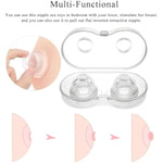 1 Pair Nipple Suckers For Pressure, Nipple Toys For Women, Soft Silicone Nipple Corrector Nipple Sucker Suction Breast Stimulator Sex Toys For Woman Man(With Case)