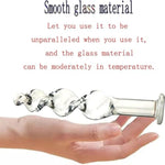 Crystal Glass Threaded Dildos With Realistic Penis Spiral G-Spot Anal Butt Plug,Thread Glass Anal Dildo Anal Plug Glass Anal Plug Hot & Cold Stimulate Anal Trainer Anal Toy For Men Women
