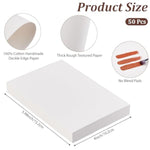 50 Sheets Watercolor Paper, 4 x 6 Inch, 140 lb 300 GSM Cotton Paper for Painting