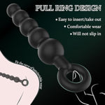 8 Inch Silicone Anal Beads Butt Plug With Pull Ring,Long Anal Dildo With 5 Gradual Knots,Female G-Spot Anal Stimulator & Male Prostate Massager,Big Anal Trainer Stretcher & Anus Dilator Adult Sex Toys