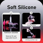 Silicone Squirting Dildo With Suction Cup Dog Knot Dildo Realistic Ejaculation Sex Toy For Men And Women Couples