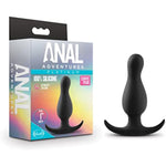 Anal Adventures Platinum Curve Plug Silicone Prostate Plug - Design Keeps Product Securely In Place - Base For Safety, Comfort & Wearability - Beginners Satin Smooth Sex Toy
