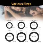 Silicone Cock Penis Rings Set 6 Different Sizes Penis Rings Adult Sex Toys