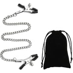 Adjustable Metal Nipple Clamps Entertainment Clip For Women Rj1166 Non-Piercing Nipplerings Clip On Nipple Rings Decorative Clip For Clothing Accessories (Black-R2)