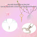 Chastity Lock With Chain Heart Pendant,Chastity Cage Invisible Key For Men,Chastity Belt Universal Accessory-Including A Lock Cylinder,Sm Trainer Sex Toy (White Gold)