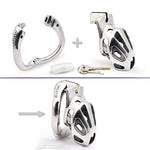 Male Chastity Device Hypoallergenic Stainless Steel Cock Cage Penis Ring Virginity Lock Chastity Belt Adult Game Sex Toy