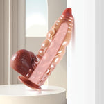 10.6 Inch Giant Dildo, Dual Density Silicone Fantasy Dildo, 2.75'' Diameter Thick Dildos With Powerful Suction Cup, Hands-Free G-Spot Anal Monster Dildos, Adult Sex Toy For Women And Men