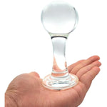 Glass Anal Butt Plug Sex Toys Crystal Anal Trainer With Diamond Transparent Butt Plug Anal Sex Toy For Women Men Couples Anal Expander Training Anal Dildo Anal Toy Anal Plug (L)