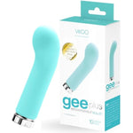 Gee Plus Vibrator, Rechargeable G-Spot Vibe, Silicone Round Head, Submersible Adult Sex Toy, 10 Powerful Vibration Modes (Turquoise)