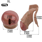 Male Cock Cage Chastity Device With 4 Different Sized Rings Chastity Cage With Concealed Lock And Belt For Man Cock Restraints Adult Sex Toys Lightweight Resin Penis Cage (Xl,A)