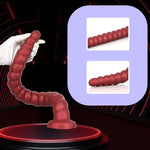 Long G Spot Dildo15.3 Butt Plug with Spiral Ridge Texture