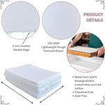 50 Pack Handmade Cotton Paper, 4 x 6 Inch, 150 GSM Deckle Edge Recycled Cardstock