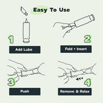 Menstrual Cup Applicator & Lube Set - Easy Insertion Tool (Green)