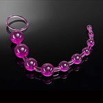 Blush Basic Beads - 12 Inch Non Porous Body Safe Anal Beads - Smooth And Seamless - Graduated Beads Up To 1" Maximum Width - Beginners Anal Play Sex Toys For Women Couples - Clear Pink