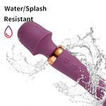 Dual-Ended Dildo Vibrator Wand, Sex Toys Women, 10 Vibration Patterns, Powerful Quiet Motor, Adult Sex Toy, Cordless & Waterproof Massager Solo & Couple Clitoral Nipple Weight Toys-Purple