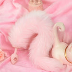 Sex Fox Tail Anal Plug, Silicone Anal Butt Plug Furry Cosplay Anal Sex Toys For Women Men Couple (Pink Fox)