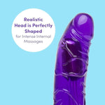 Triple Tickler Vibrating Dildo - 9 Inch Realistic Dildo - G-Spot Vibrator For Women And Clitoral Stimulator - Twist Base Multispeed Vibrator - Adult Sex Toy - Waterproof - Purple