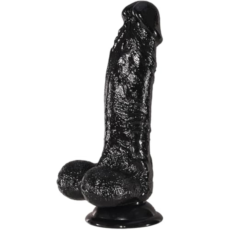 7 Inch Realistic Black Small Dildo Sex Toy For Beginner,Thin Dildo Lifelike Penis With Strong Suction Cup For Anal Stimulation G Spot Dildos Adult Sex Toy For Women Men Couple
