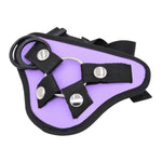 Female Dildo Wearable Pants Les Sex Harness Sex Toys With O-Rings For Couples, Strap-On Dildo Pants, Lesbian Straps Trousers For Butt Plug (Purple)