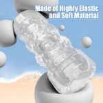 Pocket Pussy Male Masturbators, Portable Transparent Male Stroker Sex Toys With 3D Textured, Reusable Blowjob Toys With Storage Container For Mens Masturbation (Transparent)