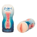 2 In 1 Stroker Realistic Vagina & Ass Male Masturbator Textured Pocket Pussy & Anal Flesh Light With Suction Power Adjustable Intensity For Lifelike Pleasure And Maximum Satisfaction