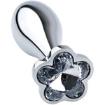 Metal Small Anal Plug With Clear Gem Handle Butt Plugs Adult Sex Toy For Couples Sex Pleasures (100Mm Length)