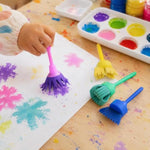 12 Pack Kids Sponge Paint Brushes EVA Pattern Foam Art Tools for Painting Kits