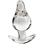 Anal Plug Glass Butt Plug For Comfortable Wear Prostate Massager Sex Toy With Curved Base And Tapered Tip For Men Women Masturbation (L)