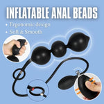 Inflatable Silicone Anal Beads Air Pump Detachable Adjustable Size Adult Sex Toy