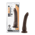 Dr. Skin Plus Realistic Triple Density Posable Dildo - 9 Inch Length 2 Inch Width - Sturdy Firm Suction Cup - Base For Hands Free Play And Harness Compatible - Sex Toy