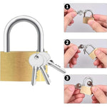 Small Metal Padlock Solid Brass For Male Chastity Device Cock Cage With Keys 3 Chastity Cage Accessories