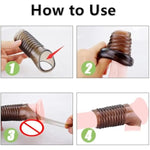 2Pcs Penis Ring Set For Male Cock Ring Sleeve Stretchy Penis Rings Sexual Please Enhance Delay Ejaculation Men Penis Enlarge Sex Toys