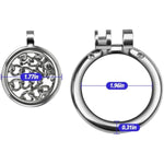 Stainless Steel Chain Chastity Cage Hollow Breathable Comfort Mesh Chastity Device Keyed Penis Locking Cock Cage Adult Sex Toys For Male (L)