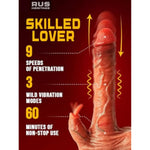 Realistic Thrusting Dildo Licking Vibrator, 9 Thrusting & Heating Licking Modes For Anal G-Spot Stimulation, Silicone Dildos Vibrators With 9 Vibrating, Remote Control Sex Toys (8" X 1.5" X 5.5")