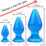 Small Butt Plug Anal Dilator Anus Butt Plug Training Set Sex Slave Prostate Massage Anal Sex Toy With Strong Suction Cup For Beginners Men Women Couple (S)