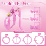 Male Chastity Cage Device - Lightweight Cock Cage With 3 Testicle Space Connection & 4 Cock Rings, Double Metal Lock Penis Cage With 5 Disposable Lock, Bondage Gear & Accessories Adult Sex Toy For Men