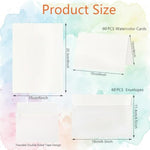 30 Watercolor Cards with Envelopes, 4 x 6 in, 300 GSM Cotton Paper