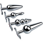 Metal Anal Plug Stainless Steel Anal Plug S&M Massage Bum Adult Toys For Beginer And Advanced Players(3)