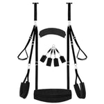Bdsm Sex Swing Bondage Restraints Kit - 2 In 1 Door Sex Swings With Handcuffs Wrist & Thigh Slave, Sex Toys With Adjustable Straps Thigh Restraint Cuffs Neck To Leg, Adult Sex Toys For Couples, Black