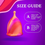 La Cup & Menstrual Disc Pack | Premium Medical Grade Silicone Designs - Menstrual Cups & Disc (Disc Requires No Suction) | Soft & Comfortable (Size B) (Minted)