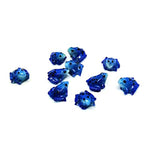 10pcs Miniature Blue Thai Clay Frog Figurines for DIY Decorative Craft Accessories