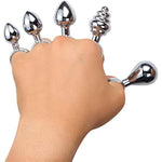 Luxury Stainless Steel Anal 5 Pcs Ring Anal Trainer Jewel Butt Plug Set S&M Adult Gay Anal Plugs Woman Men Sex Gifts Things