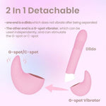 Detachable Smart Vibrator, Double Dildo Sex Toy For Women, Thrusting Dildo Clitoral Stimulator 2-In-1 Adult Sex Toys, 10 Inch Dildo Sexual Pleasure Tools For Women (Pink)